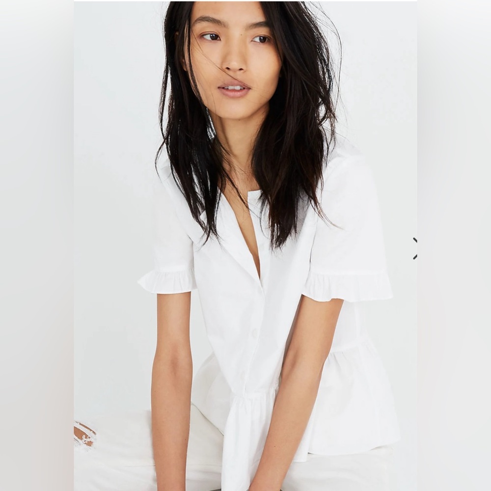 Madewell Studio Ruffle-Hem Top